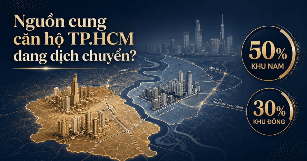 Nguồn cung căn hộ TP.HCM cuối năm 2026 dịch chuyển về khu Nam