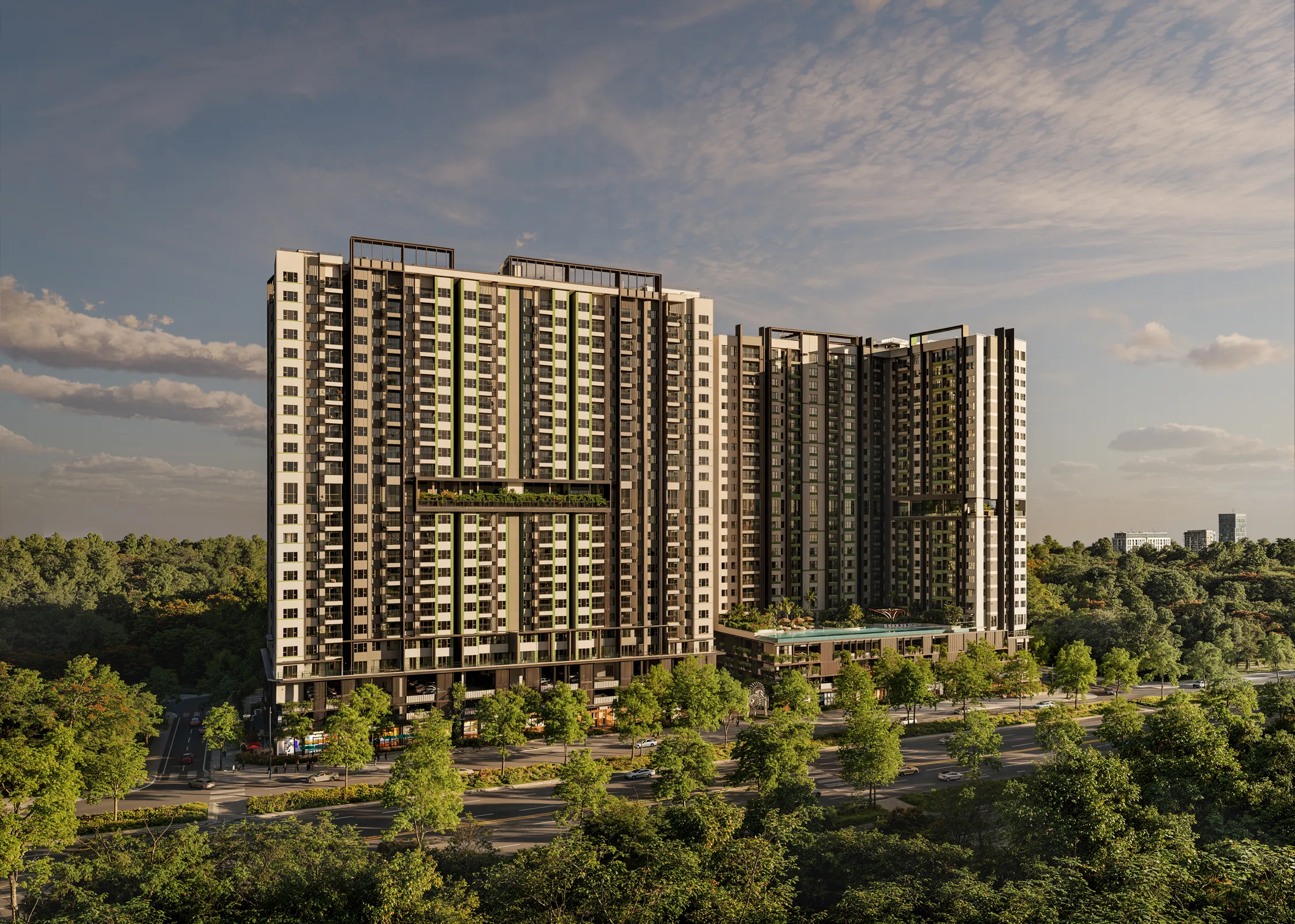 Phối cảnh phân khu căn hộ Orchard Hill thuộc Sycamore Bình Dương