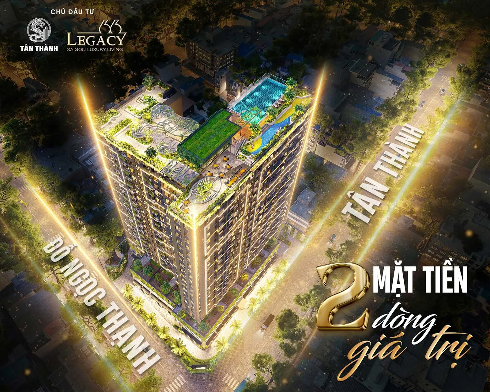 Góc nhìn phối cảnh Legacy 66 tại đường Tân Thành