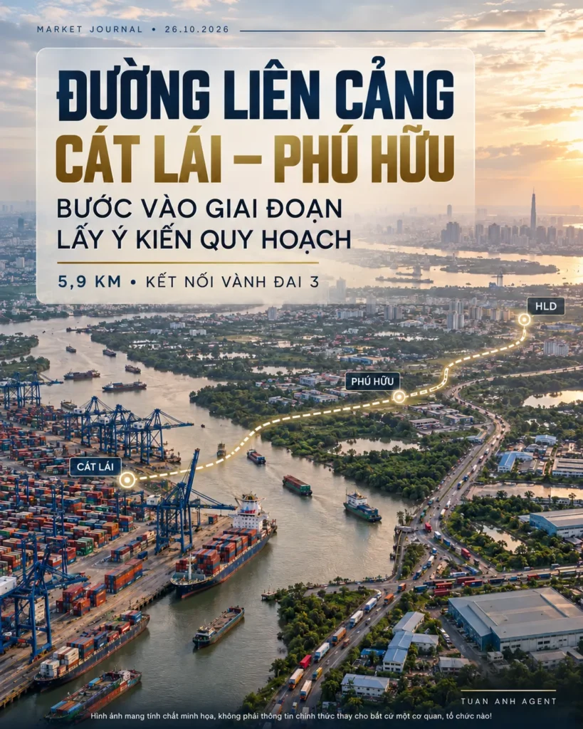 Đường liên cảng Cát Lái – Phú Hữu bước vào giai đoạn lấy ý kiến quy hoạch