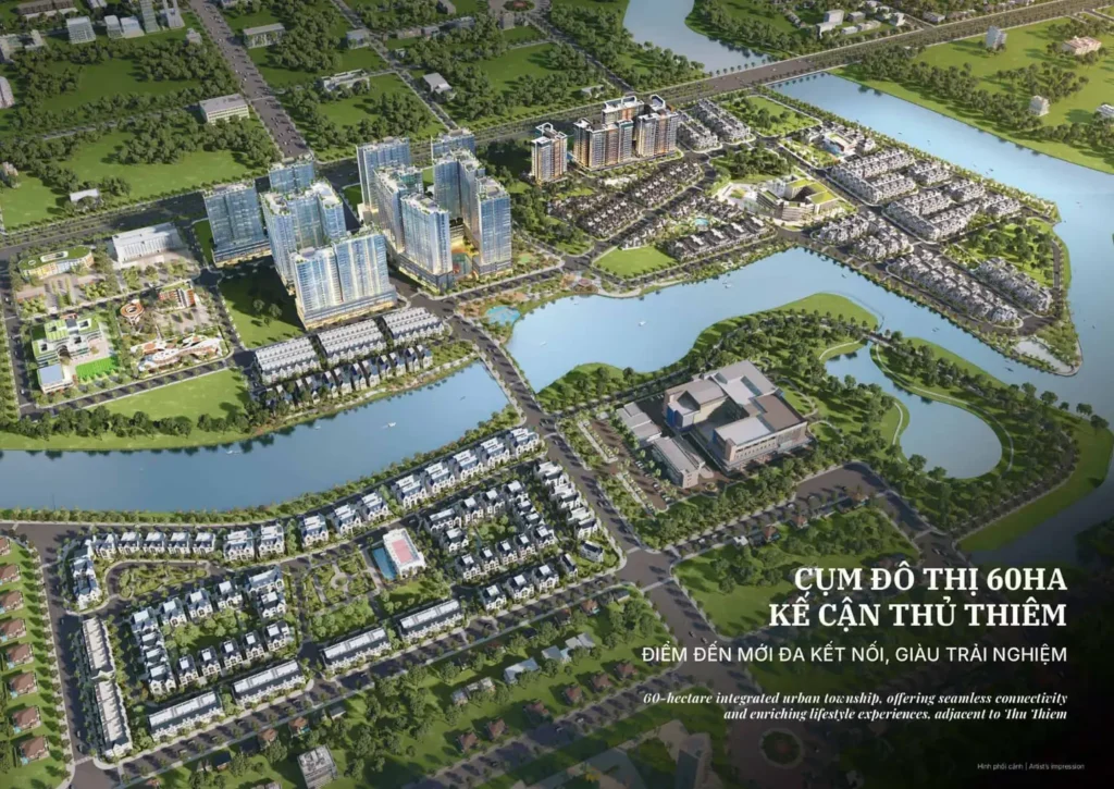 Phối cảnh tổng thể Gladia trong tài liệu giới thiệu dự án