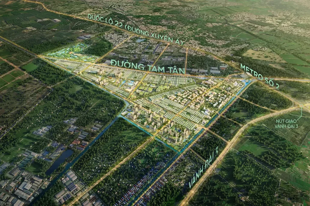 Phối cảnh quy hoạch tổng thể Vinhomes Sài Gòn Park tại Tây Bắc TP.HCM